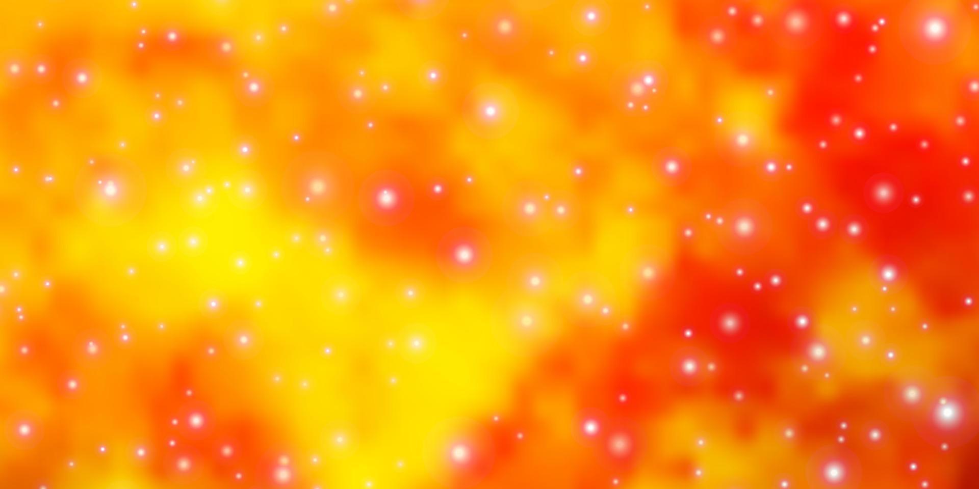 Dark Yellow vector template with neon stars.