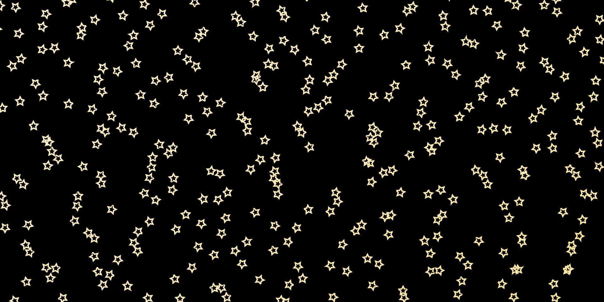 patrón de vector amarillo oscuro con estrellas abstractas.