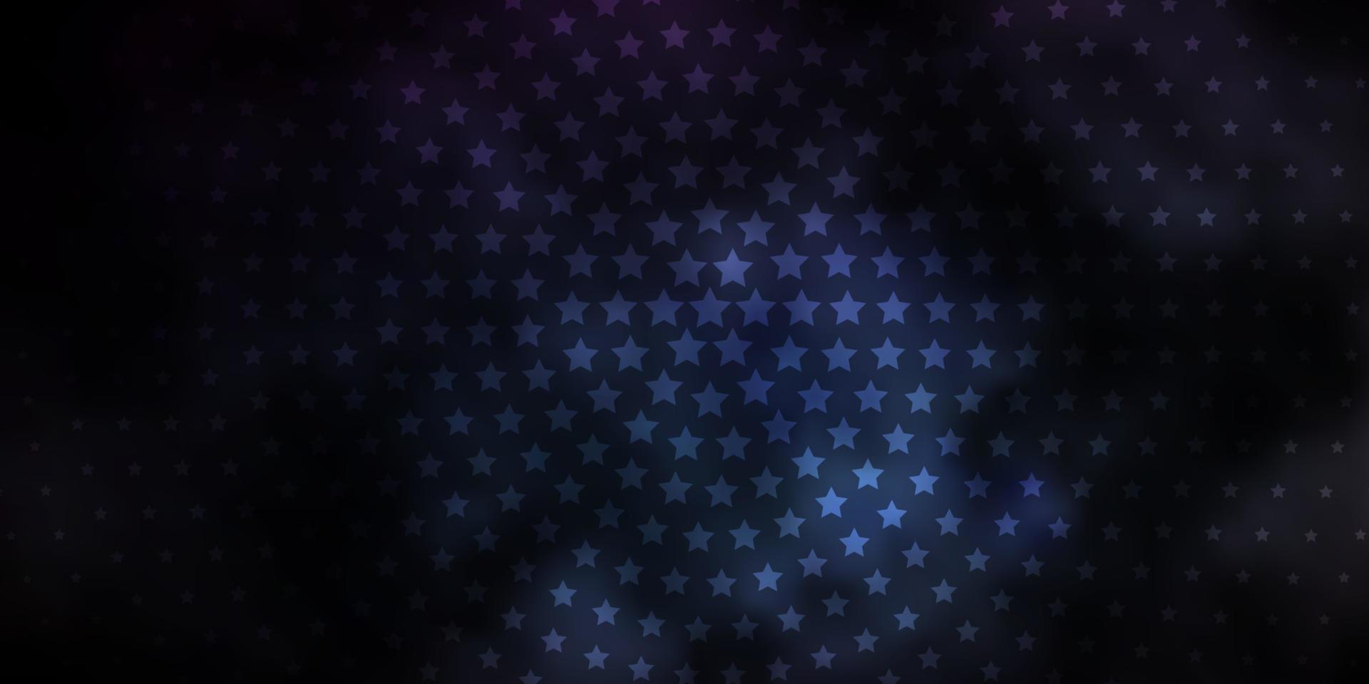 textura de vector azul oscuro con hermosas estrellas.