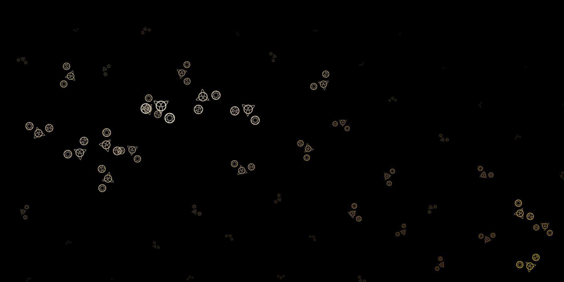 Dark Gray vector pattern with magic elements.