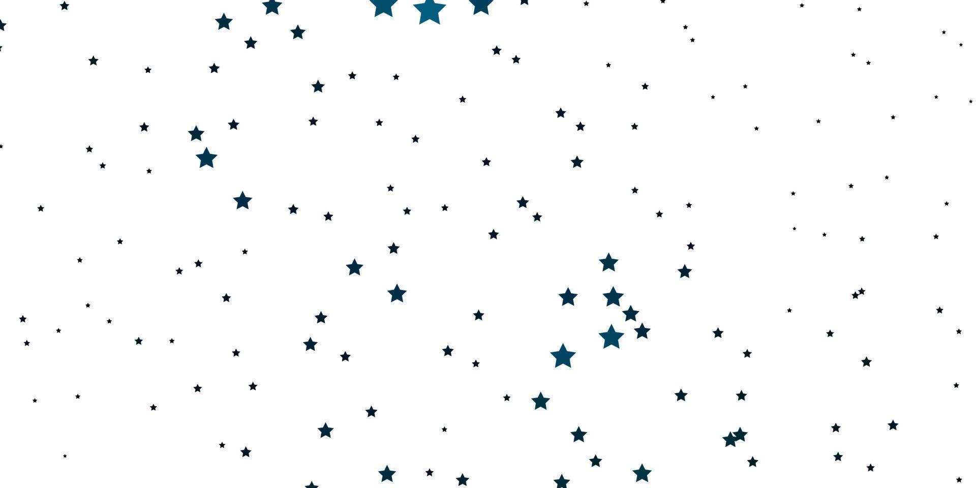 Fondo de vector azul oscuro con estrellas de colores.