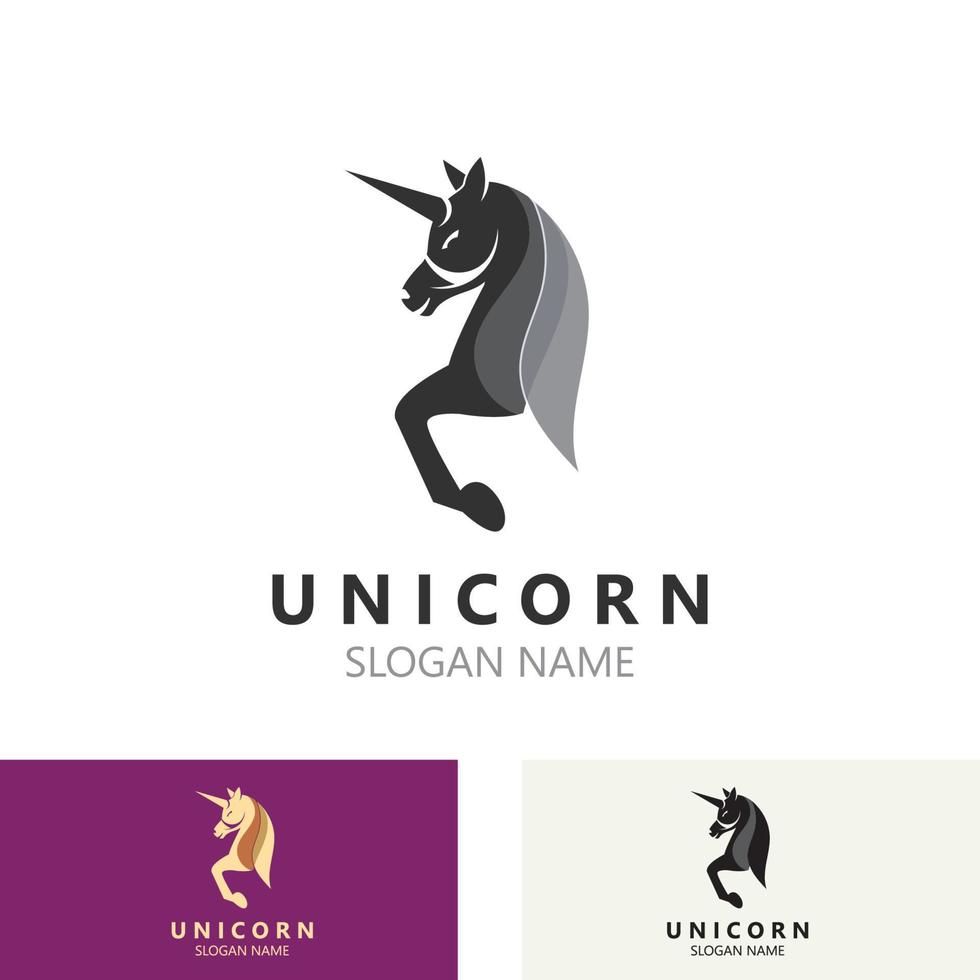 Unicorn Horse Logo image design head elegan template vector