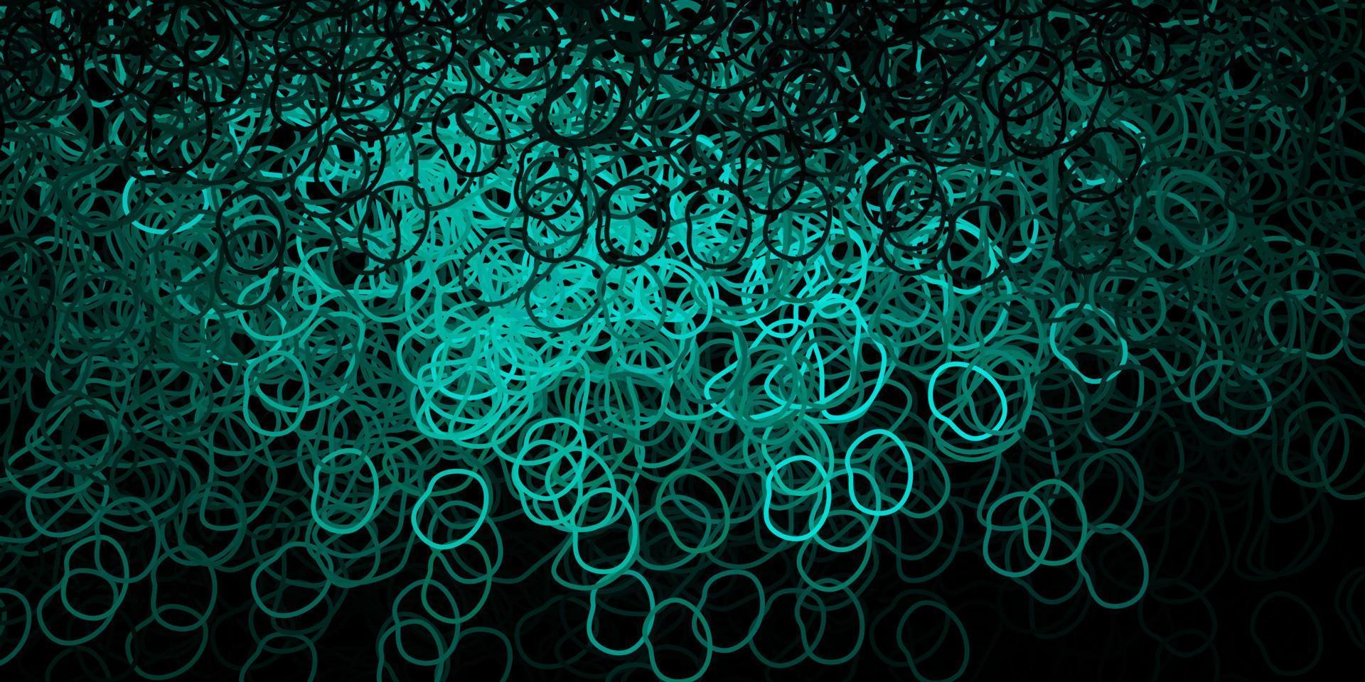 Dark green vector backdrop with chaotic shapes.