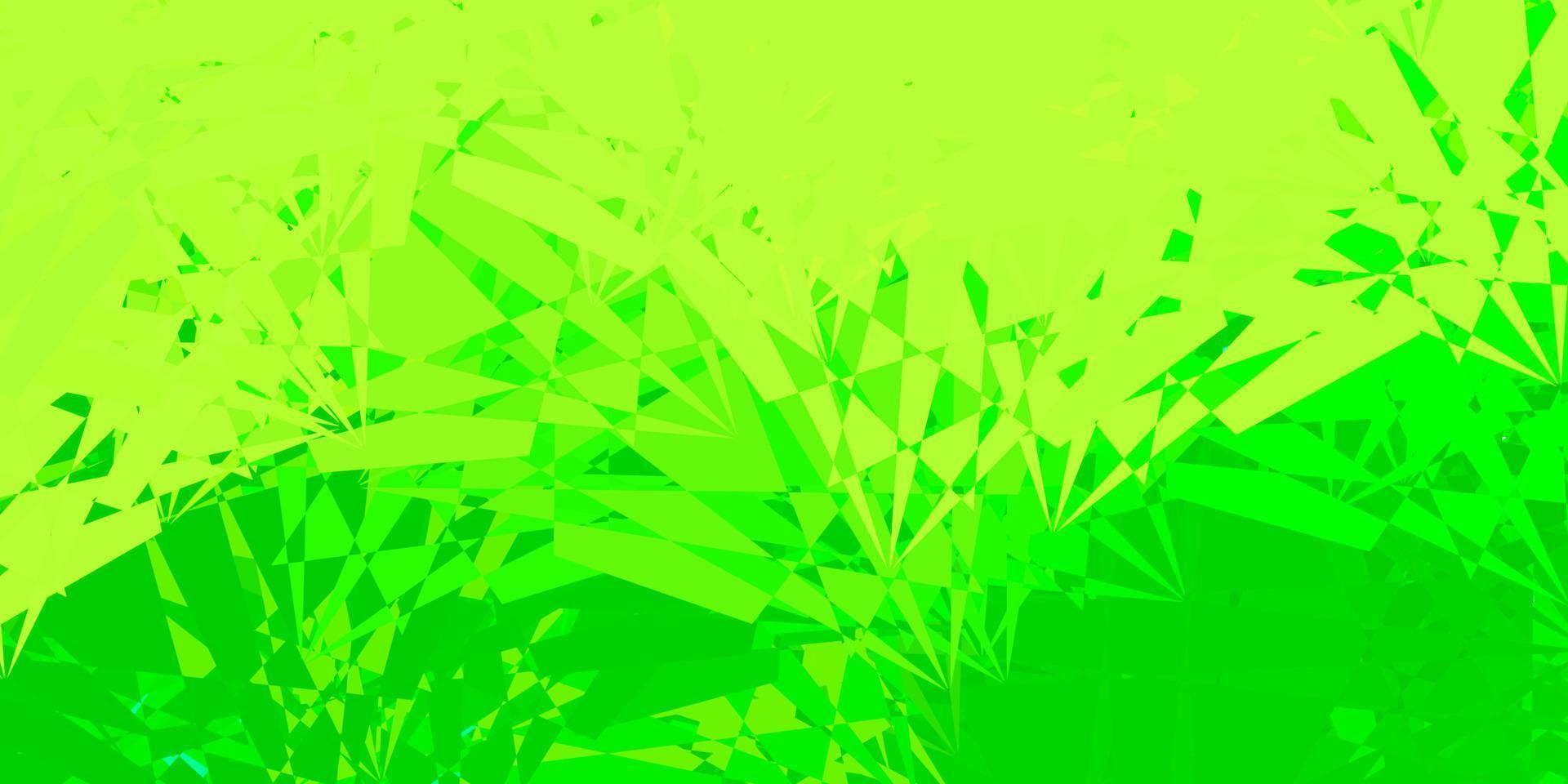 Light Green vector background with triangles.