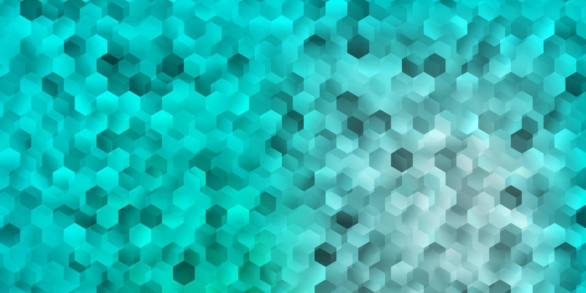 Light green vector texture with colorful hexagons.