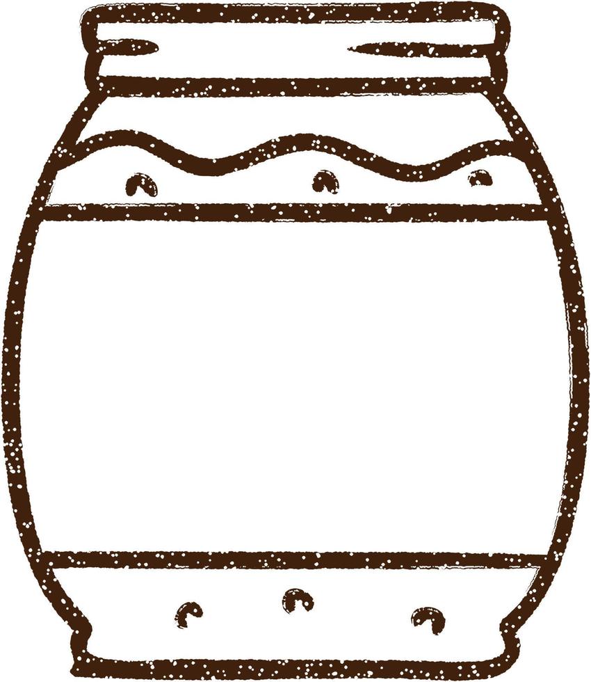 Jam Jar Charcoal Drawing vector