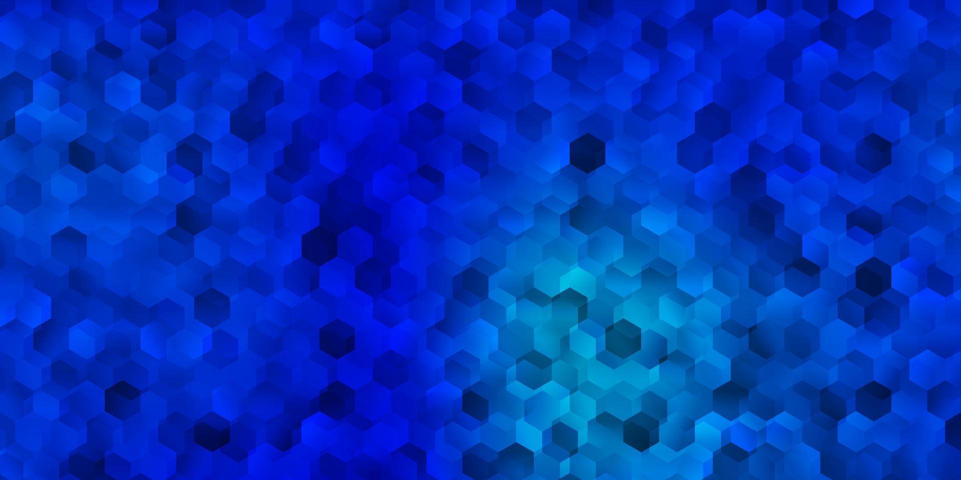 plantilla de vector azul claro en un estilo hexagonal.