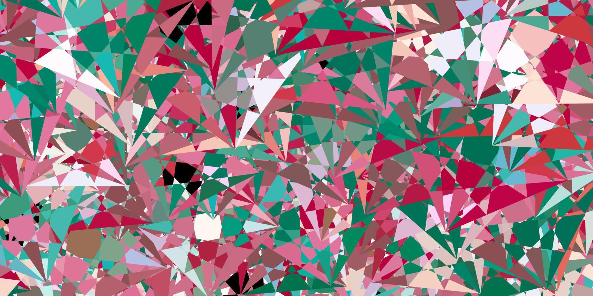 Dark Green, Red vector texture with random triangles.