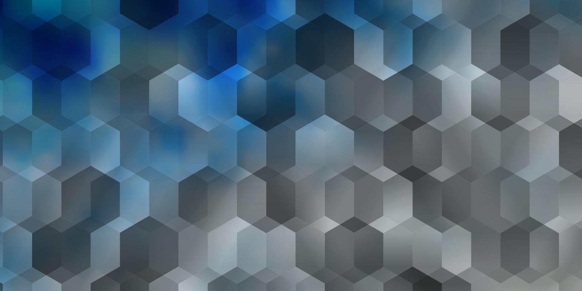 diseño de vector azul claro con formas hexagonales.