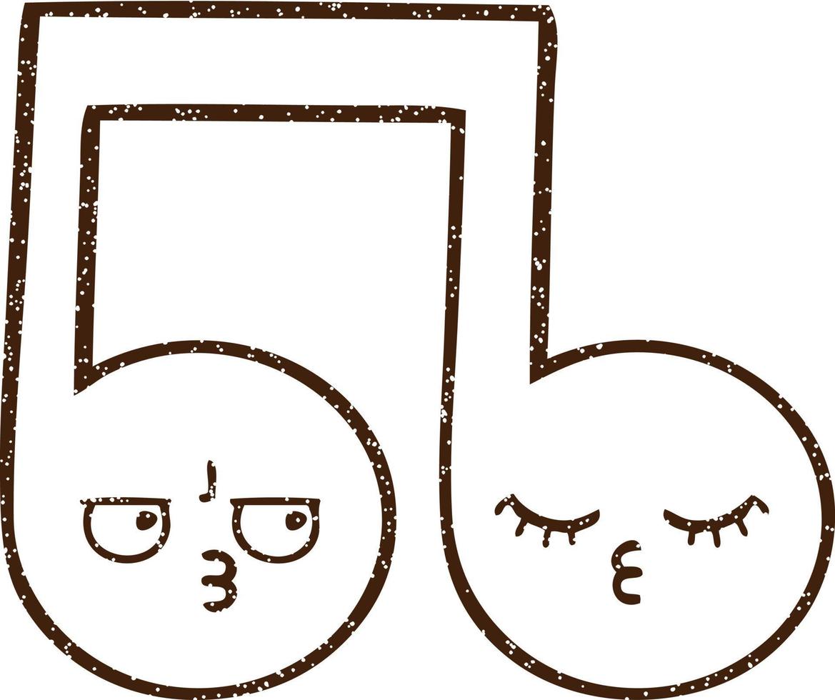 Musical Notes Charcoal Drawing 12247696 Vector Art at Vecteezy