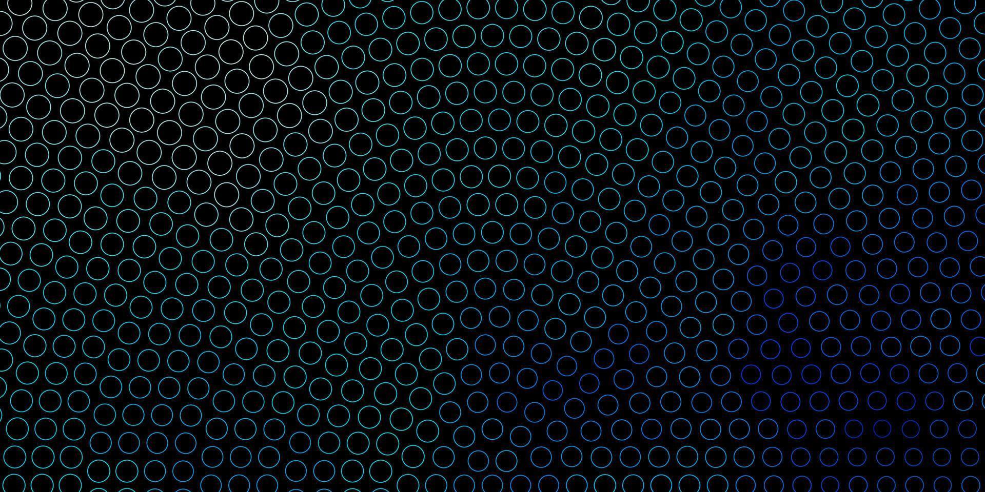 Fondo de vector azul oscuro con burbujas.