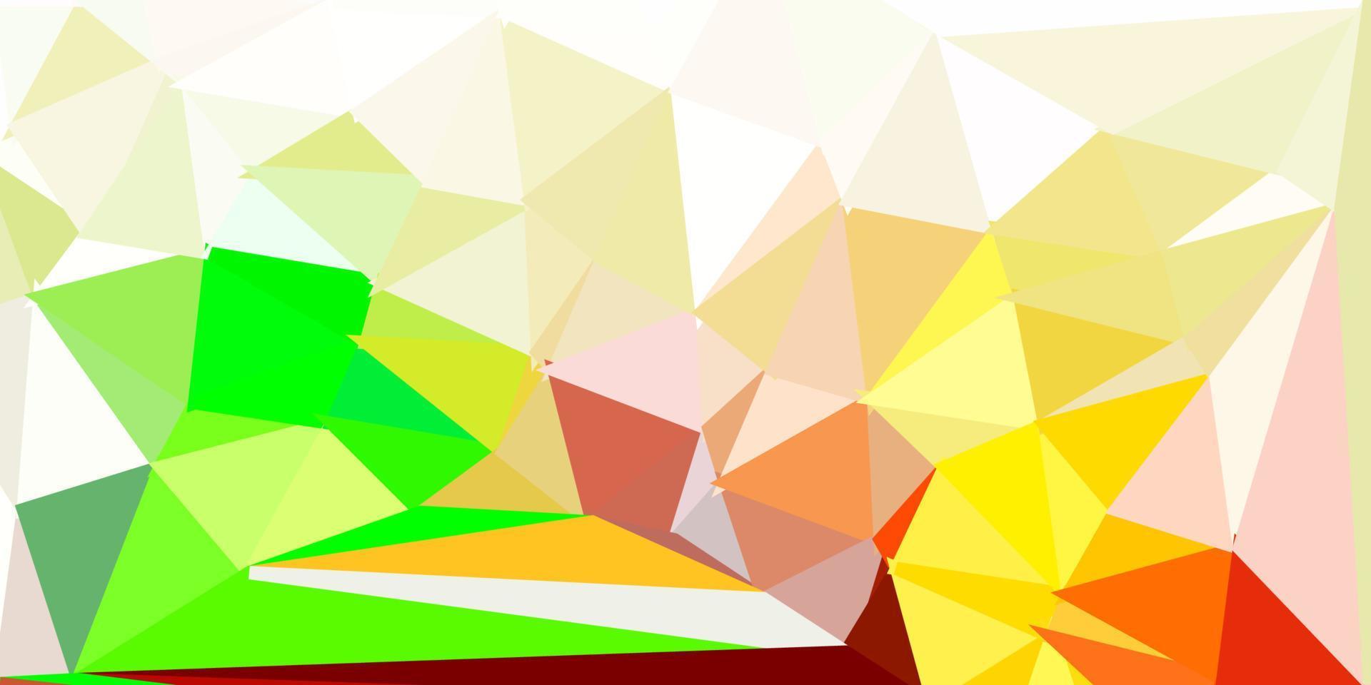 diseño poligonal geométrico verde claro, amarillo del vector. vector
