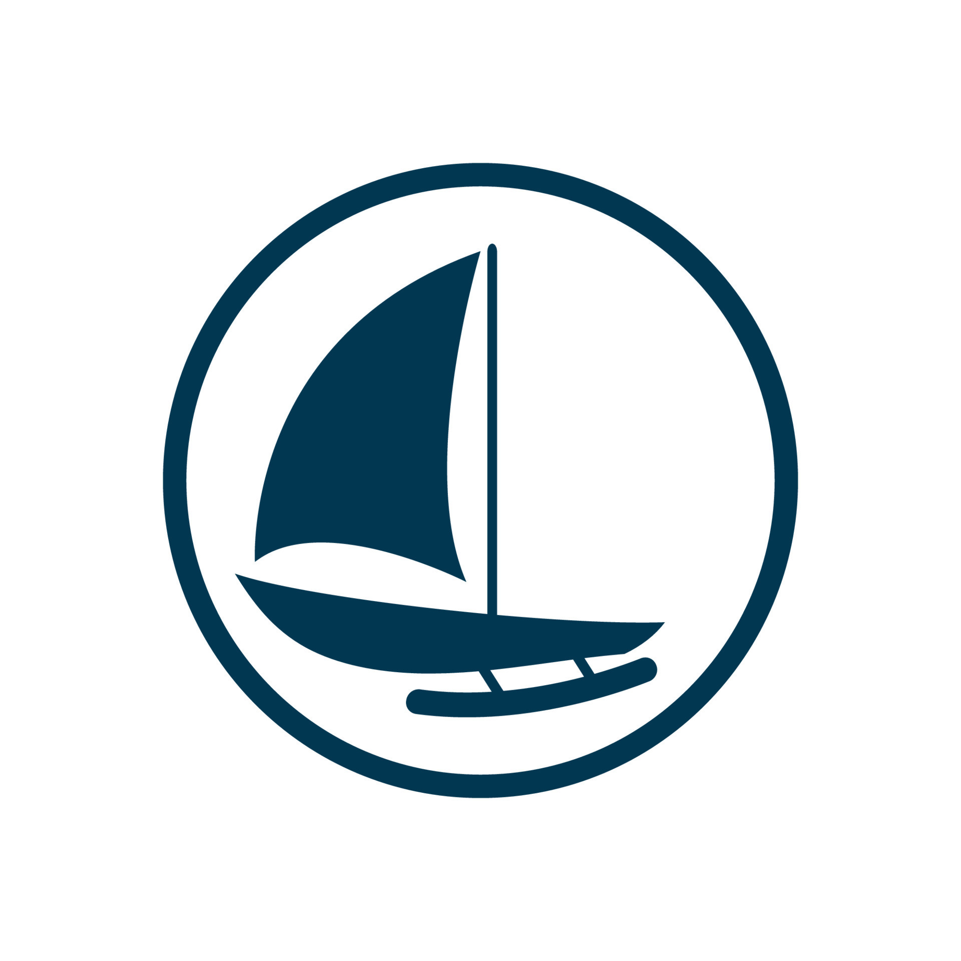 simple Sailing boat logo, Daily cruises, sea travel, vector logo-icon ...