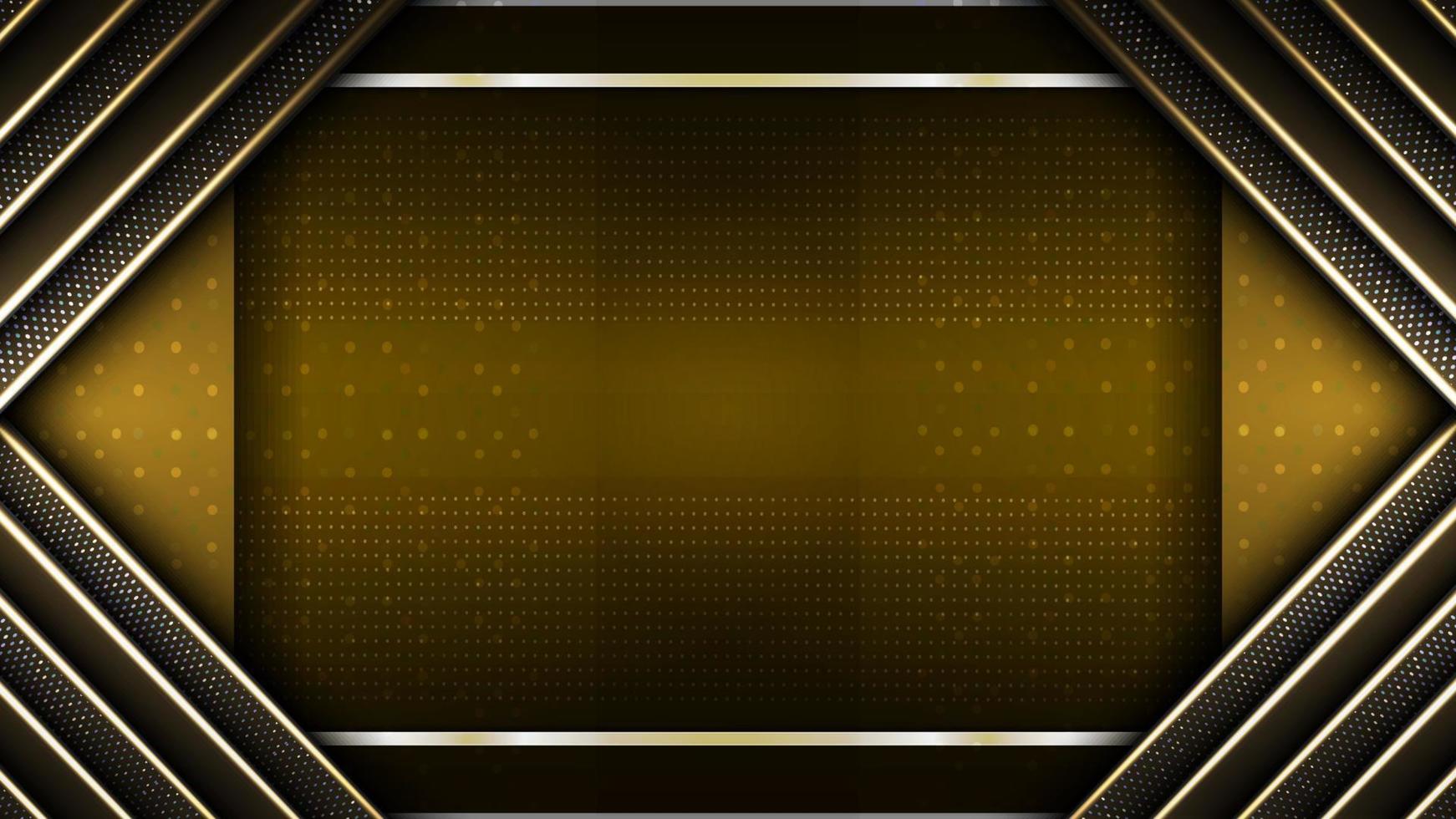 golden frame background, with shiny texture decoration, luxury and elegant background template vector