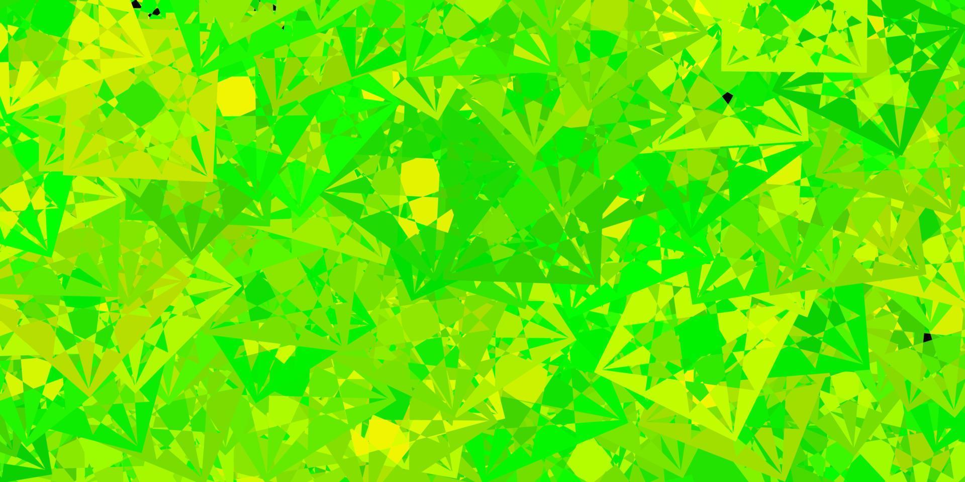 Light Green, Yellow vector texture with random triangles.