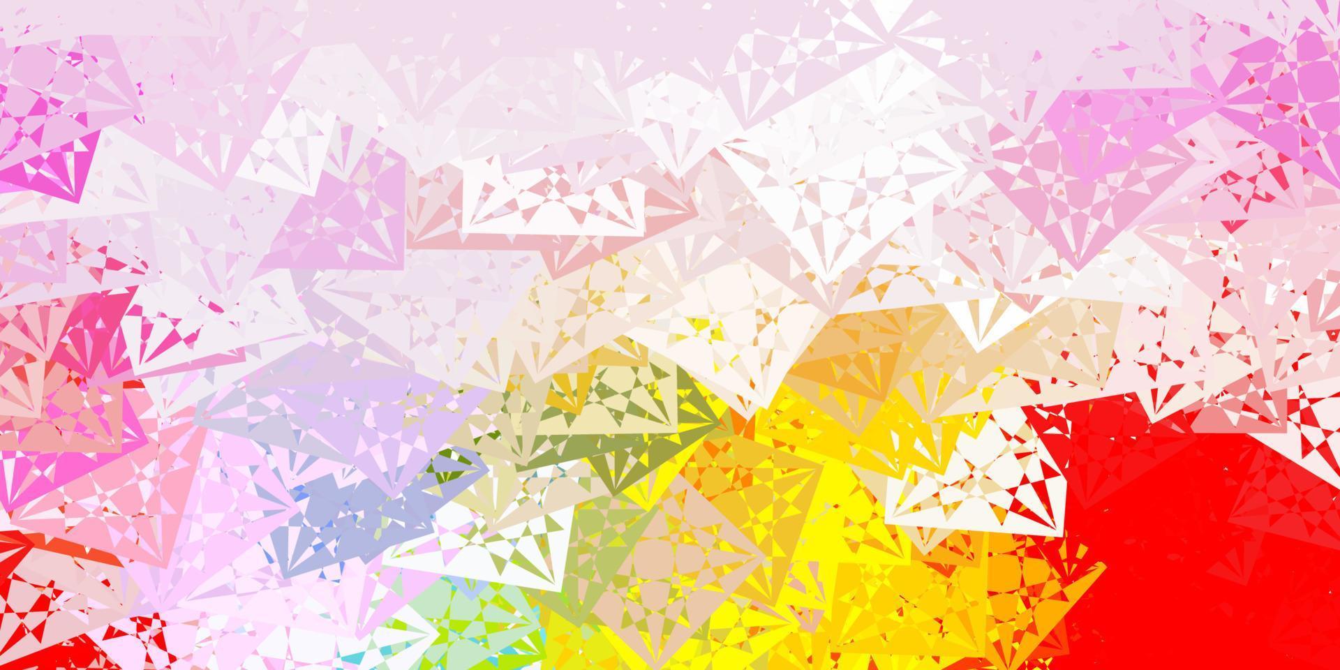 Light Multicolor vector backdrop with triangles, lines.