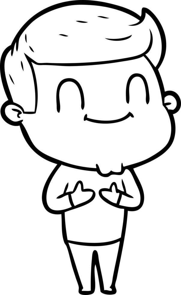 cartoon friendly man vector