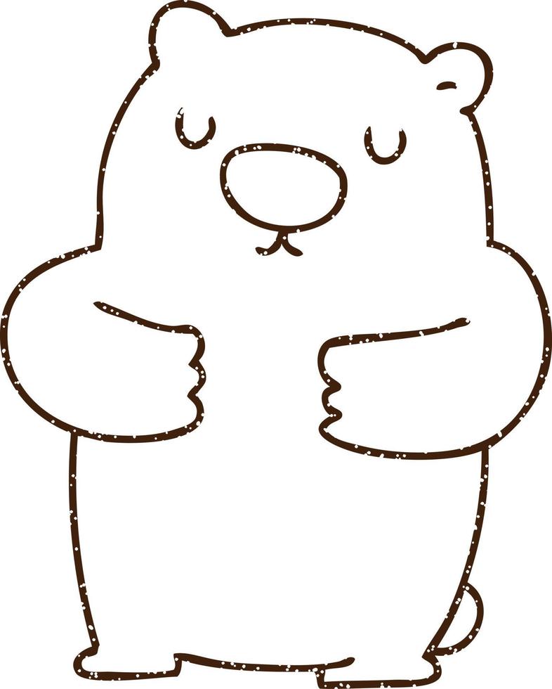 Bear Charcoal Drawing vector