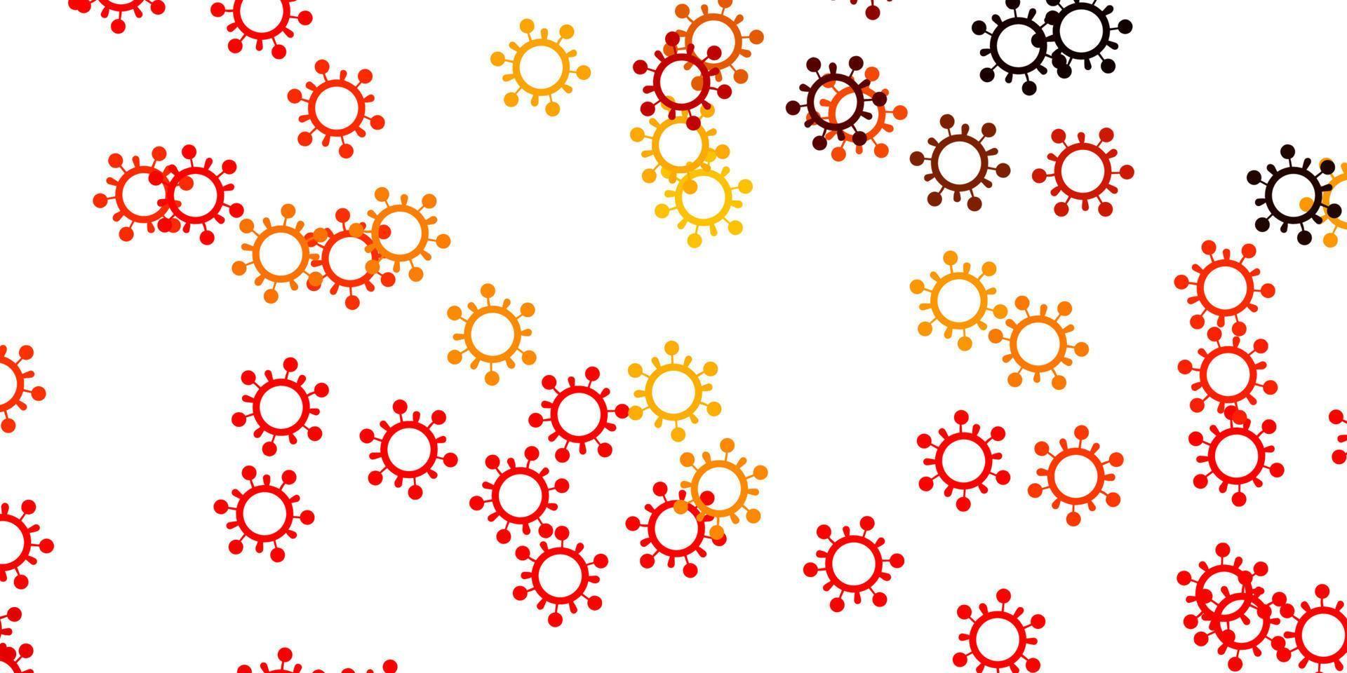 Light orange vector template with flu signs.
