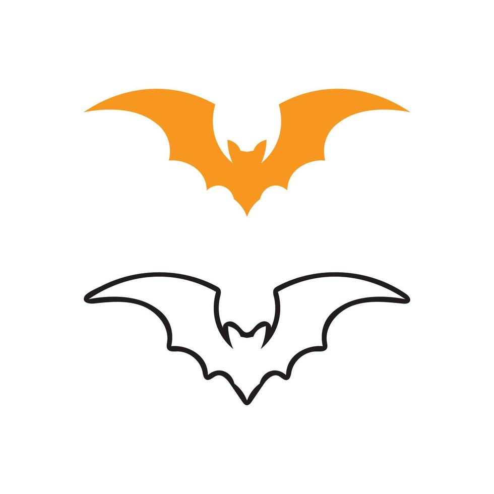 bat vector icon logo template