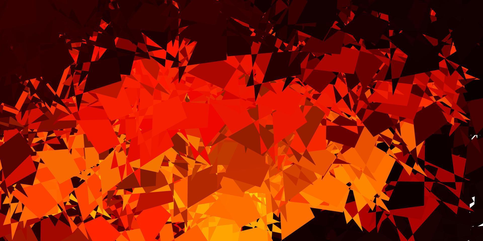 Dark orange vector texture with memphis shapes.