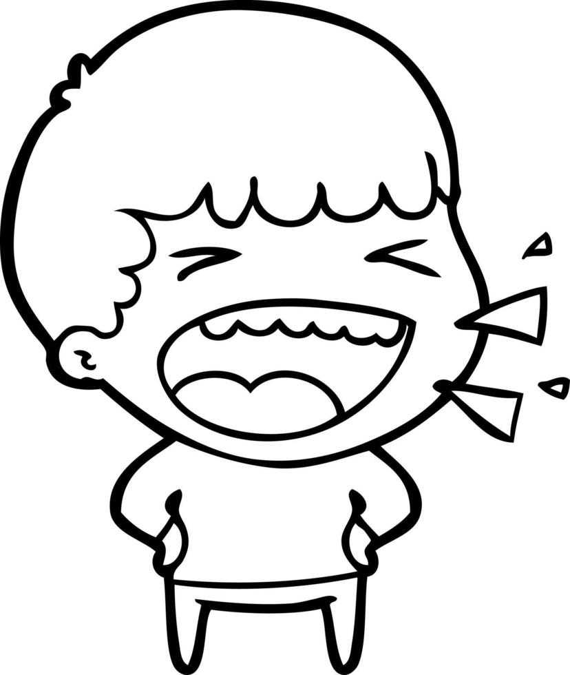 cartoon laughing man vector