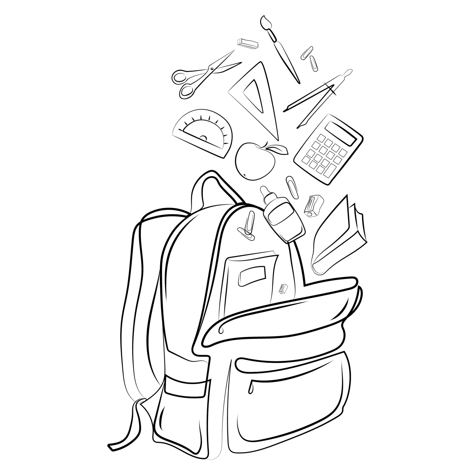 Custom backpack sketch series