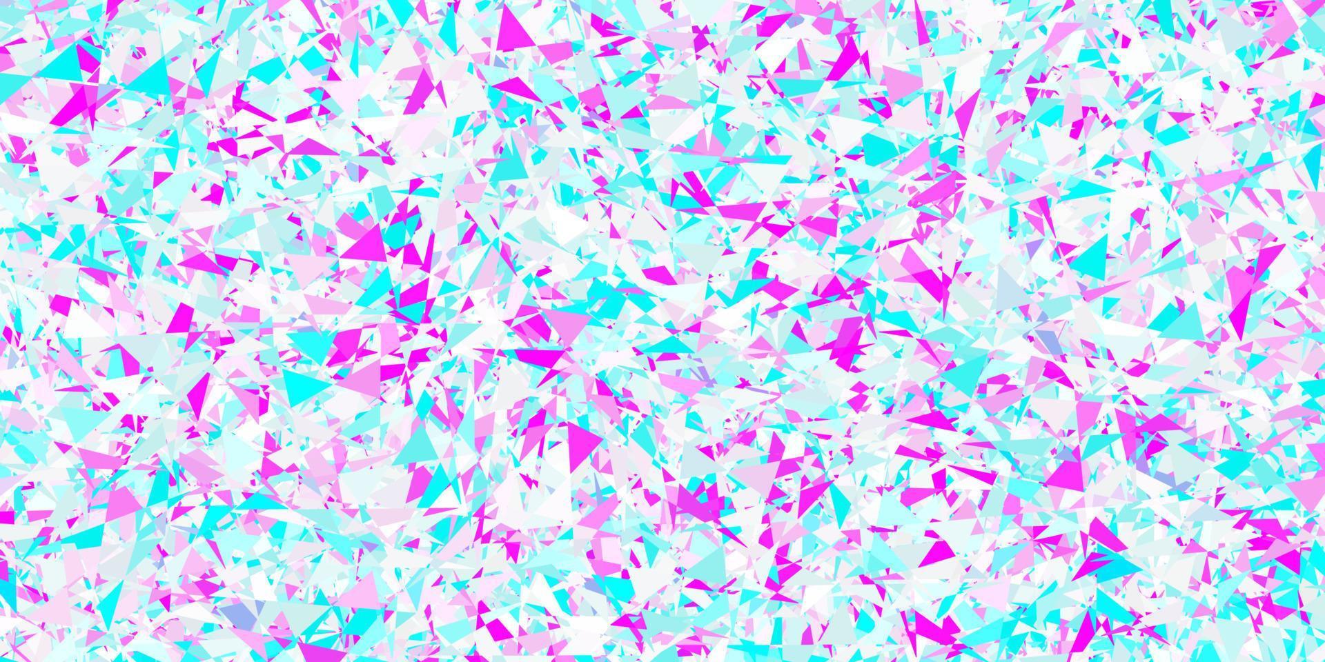 Light pink, blue vector background with polygonal forms.