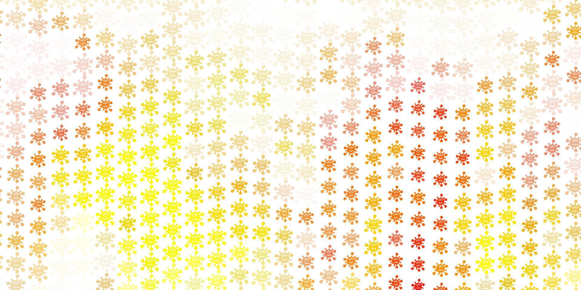 Light Pink, Red vector pattern with coronavirus elements.