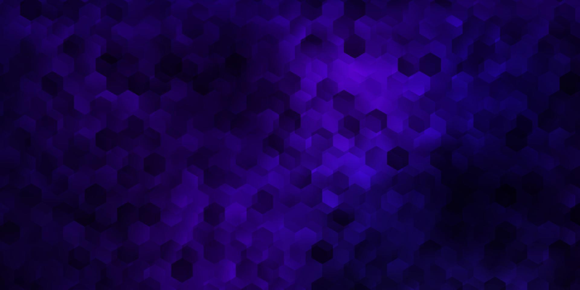 Dark purple vector backdrop with a batch of hexagons.