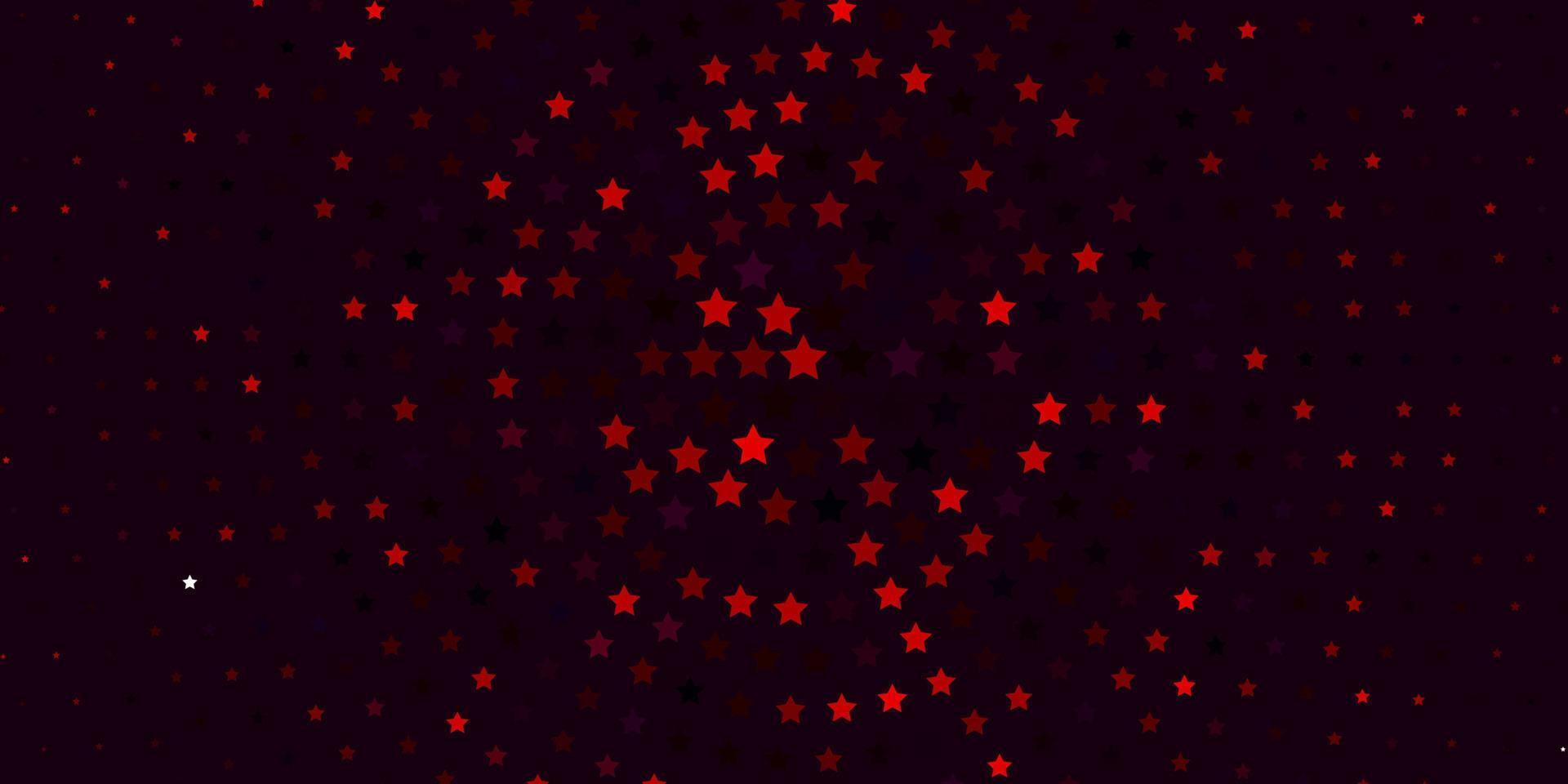 plantilla de vector azul claro, rojo con estrellas de neón.
