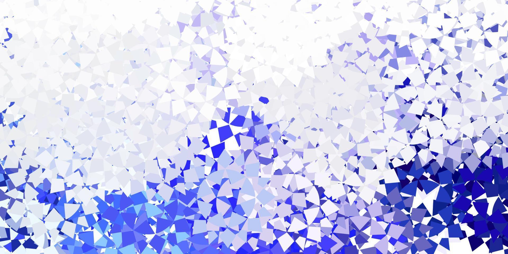 Light blue, red vector template with crystals, triangles.