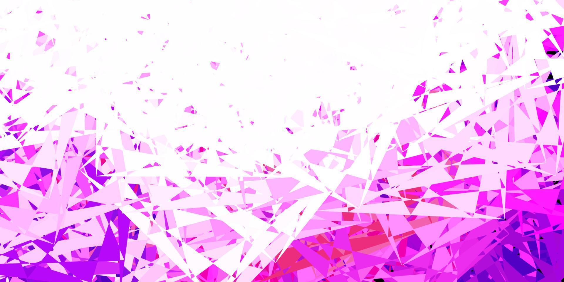 Dark purple, pink vector backdrop with triangles, lines.