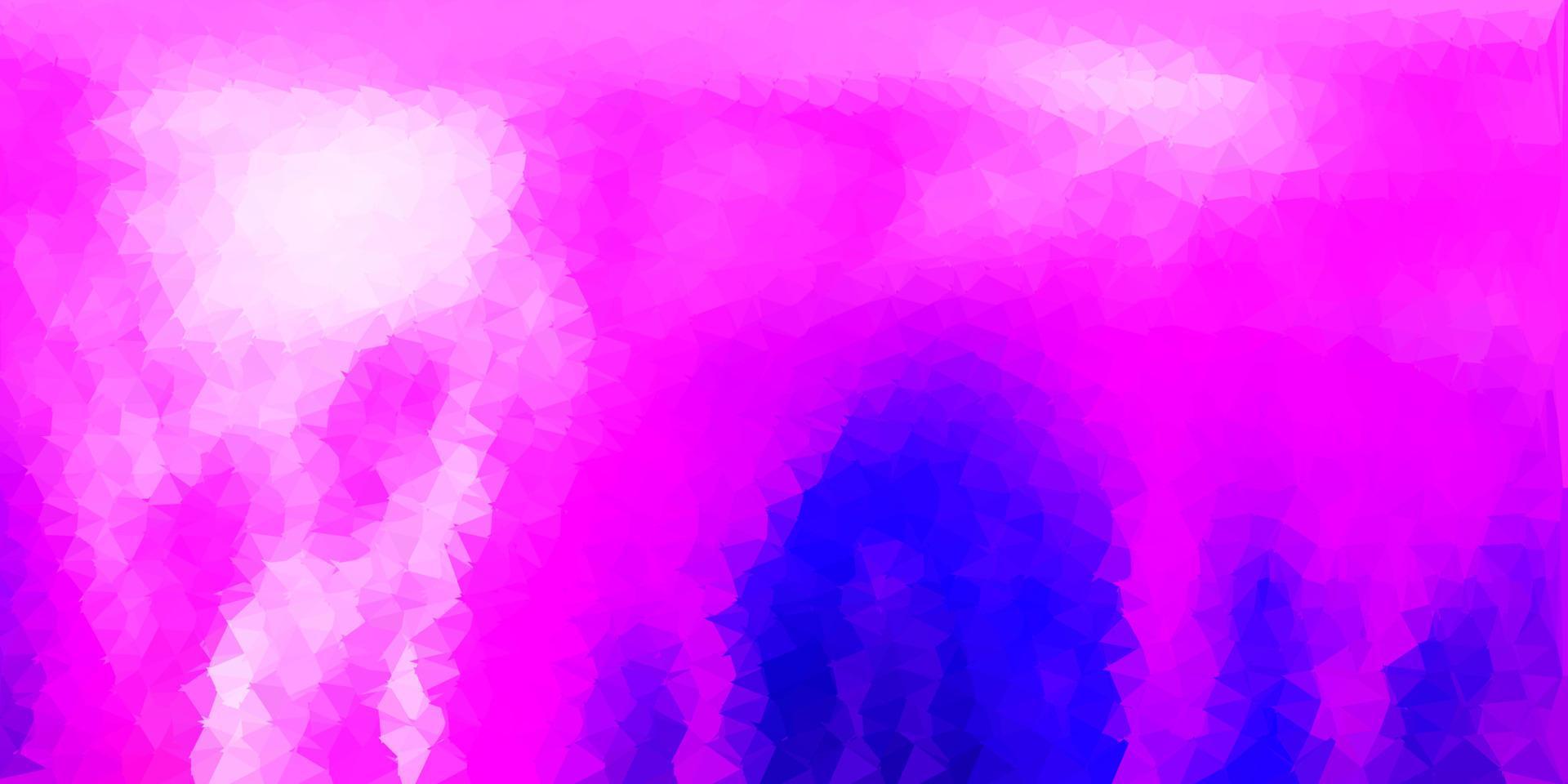 Light purple, pink vector abstract triangle texture.