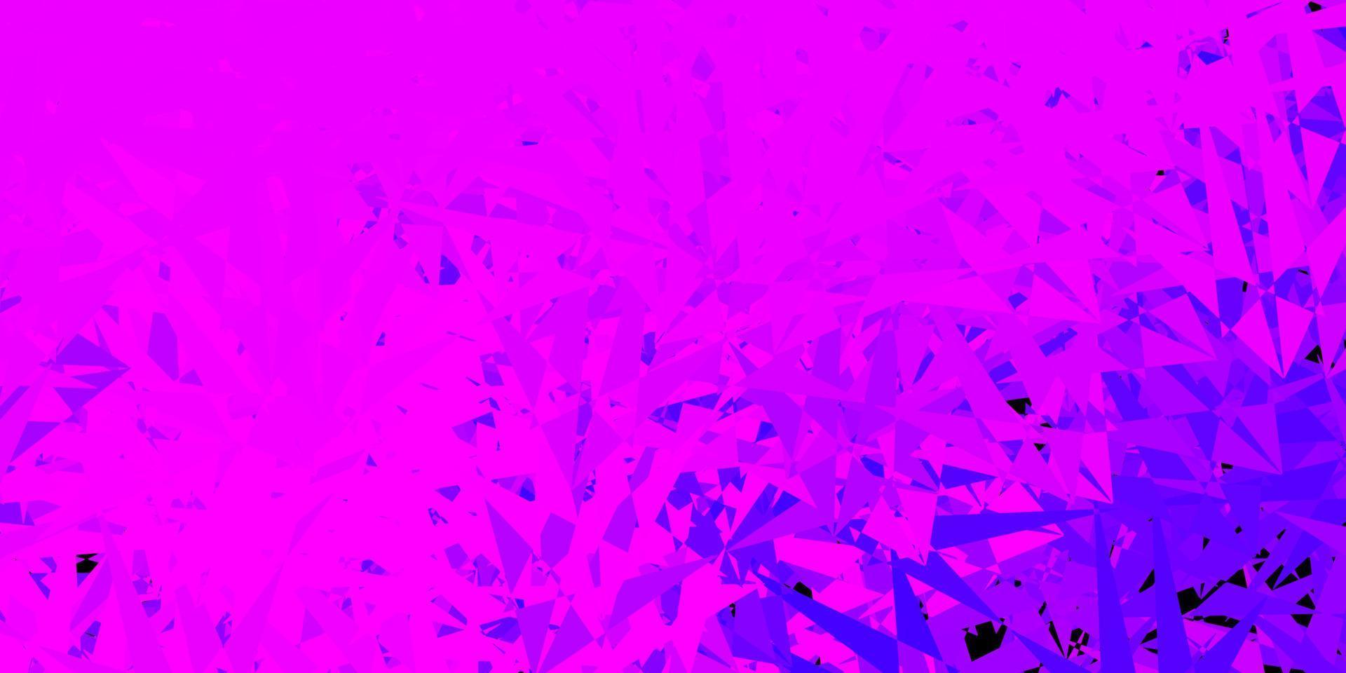 Light purple, pink vector backdrop with triangles, lines.