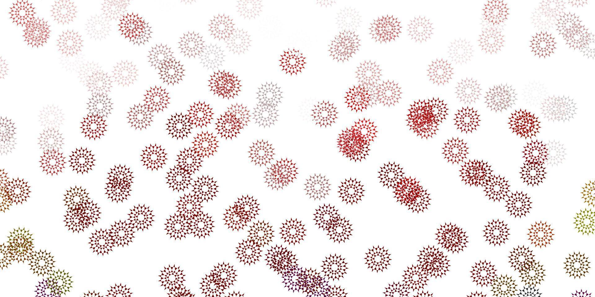 Light red vector natural layout with flowers.