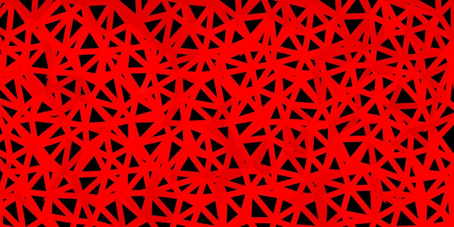 Plantilla de mosaico de triángulo vector rojo oscuro.