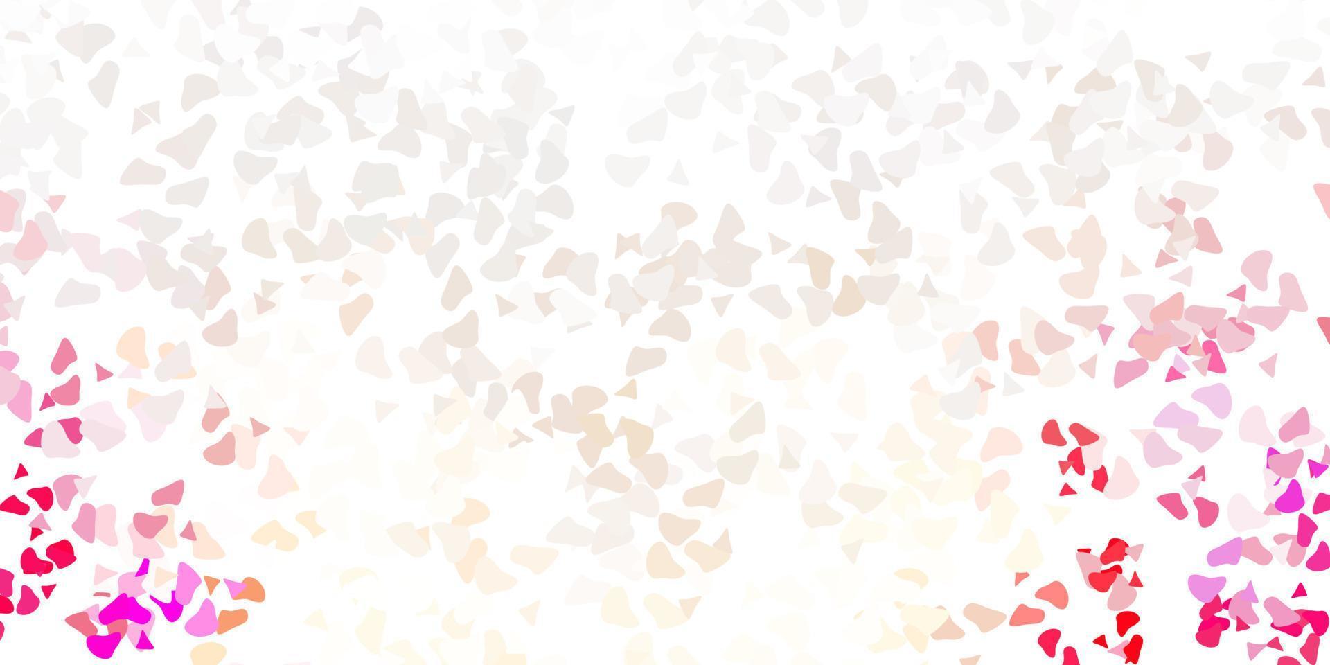 Light red vector texture with memphis shapes.