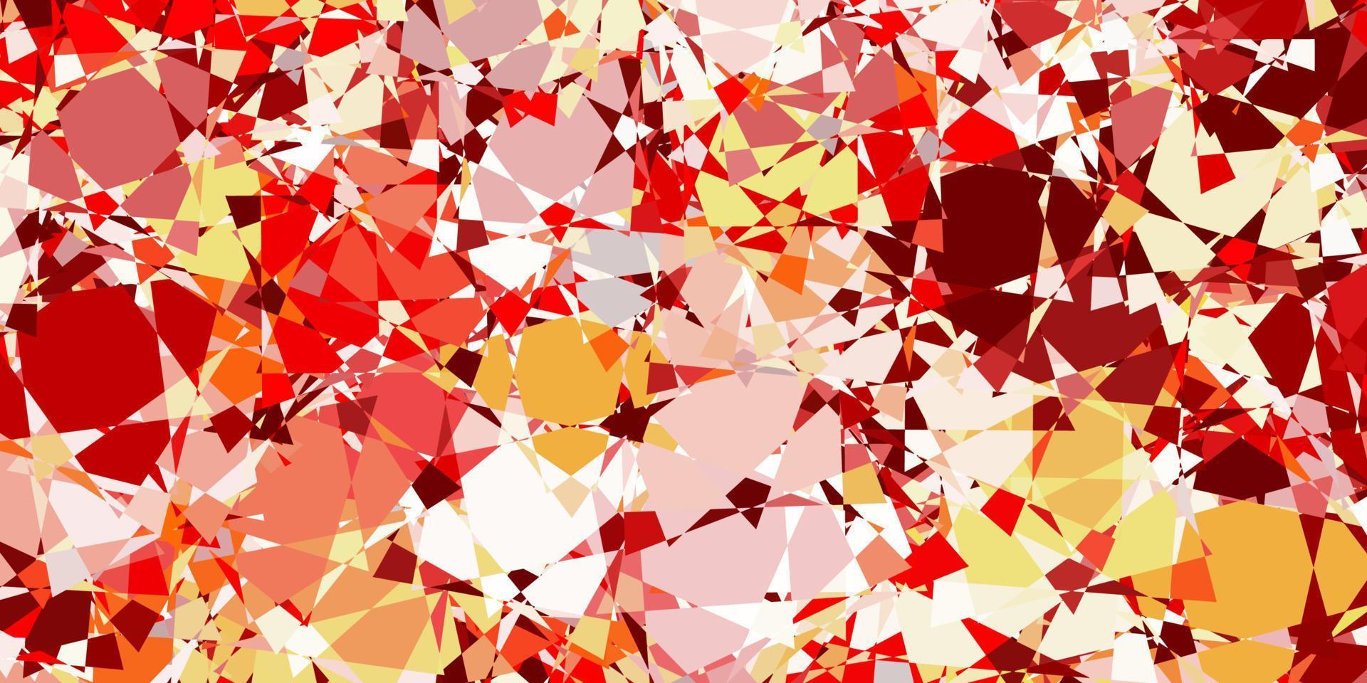 Fondo de vector rojo claro con triángulos.