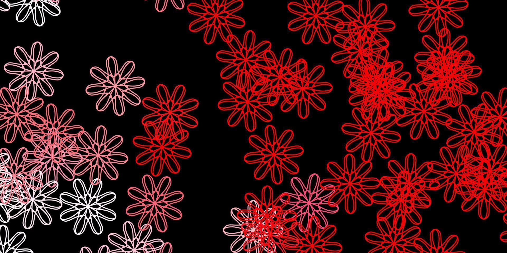 Dark Red vector pattern with abstract shapes.