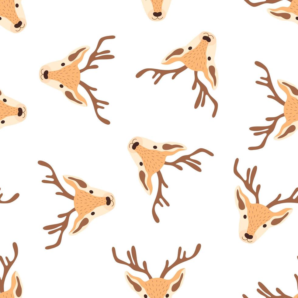 Christmas pattern with deer vector