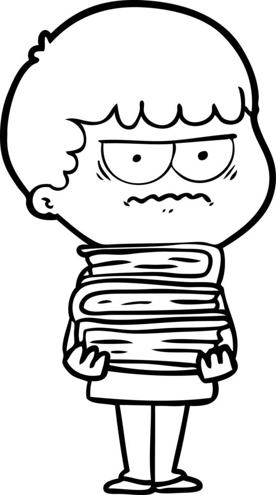 cartoon annoyed man vector