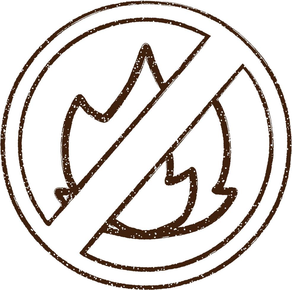 Fire Ban Charcoal Drawing vector