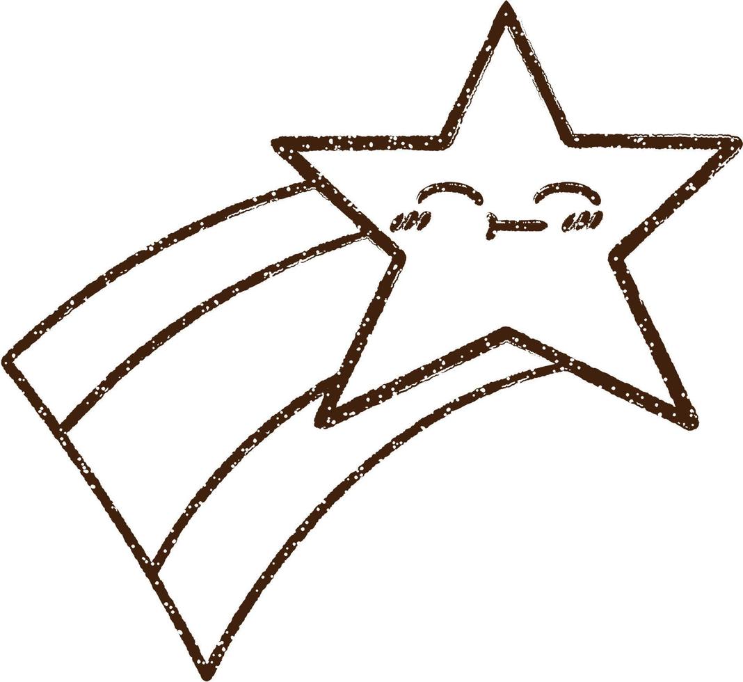 Shooting Star Charcoal Drawing vector