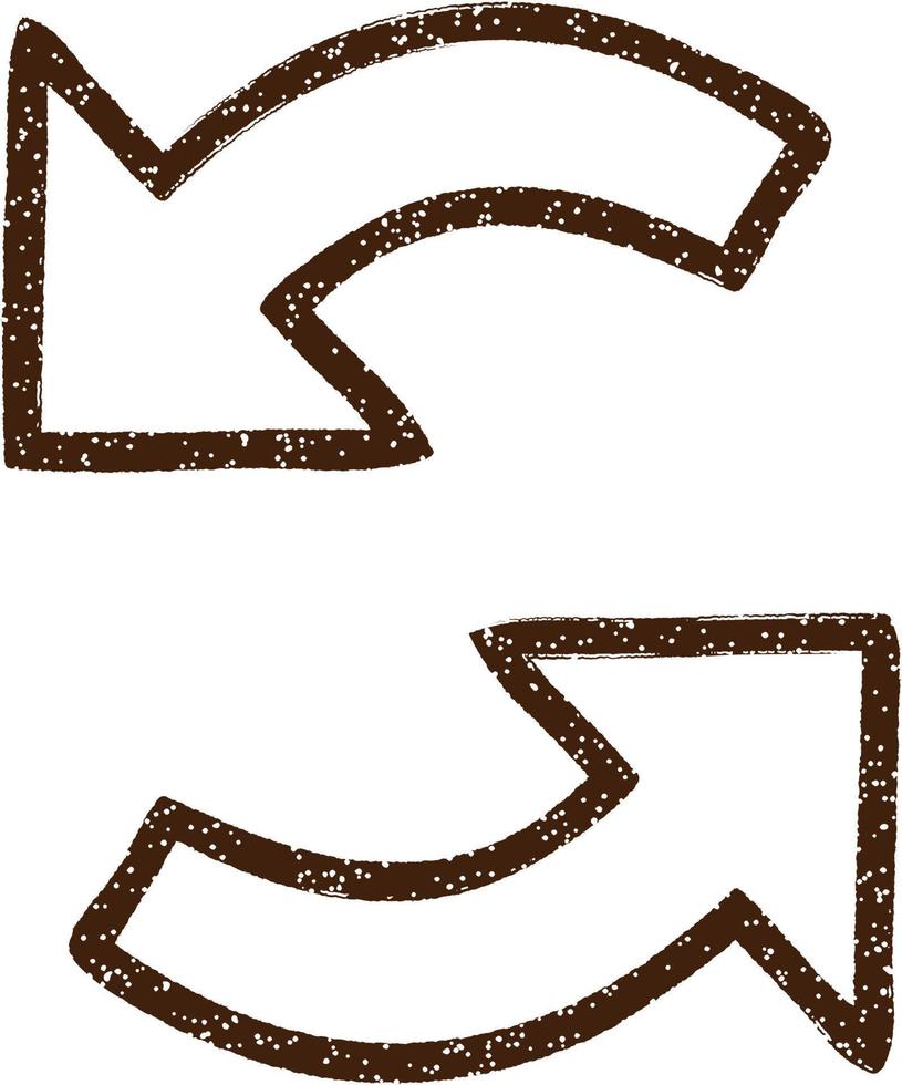 Recycling Arrows Charcoal Drawing vector