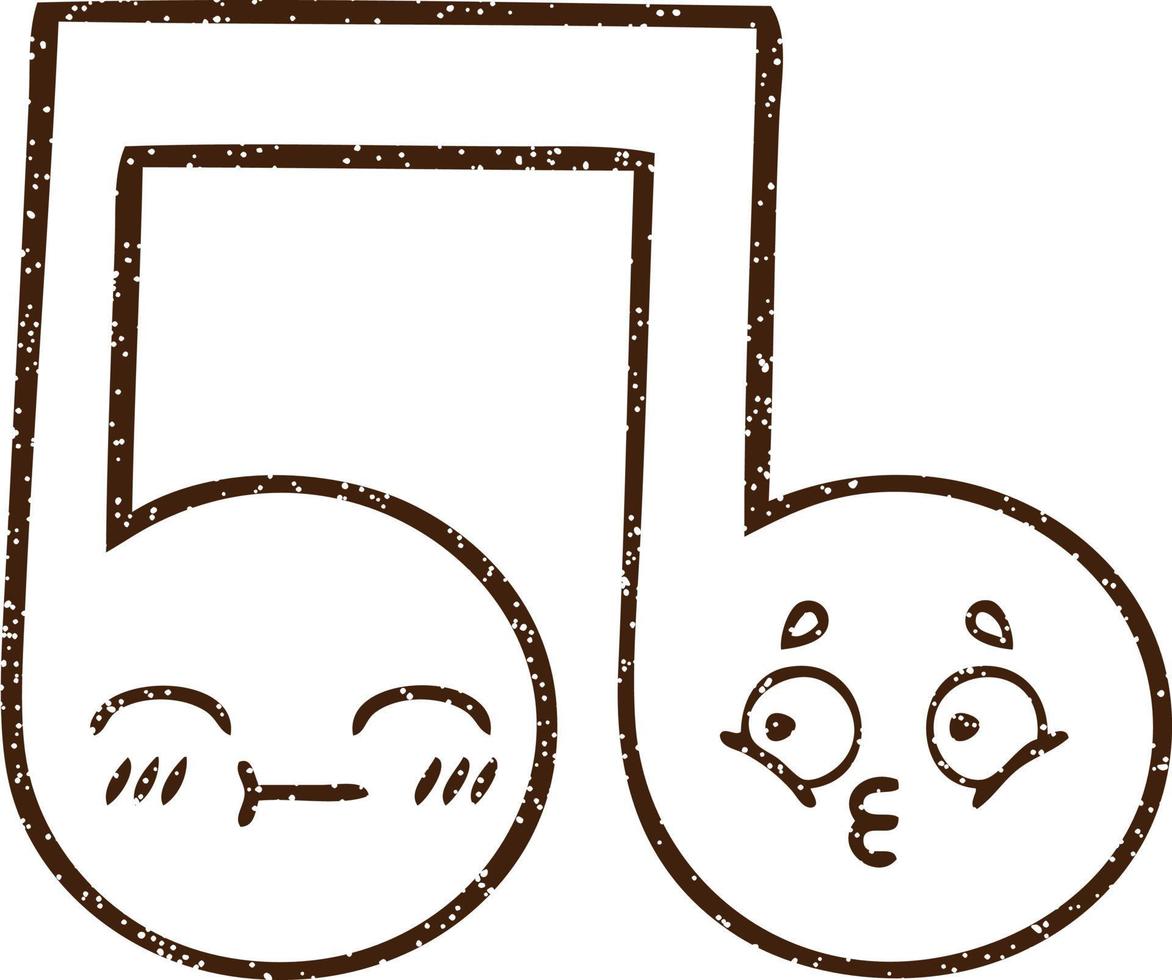 Musical Note Charcoal Drawing 12249242 Vector Art at Vecteezy