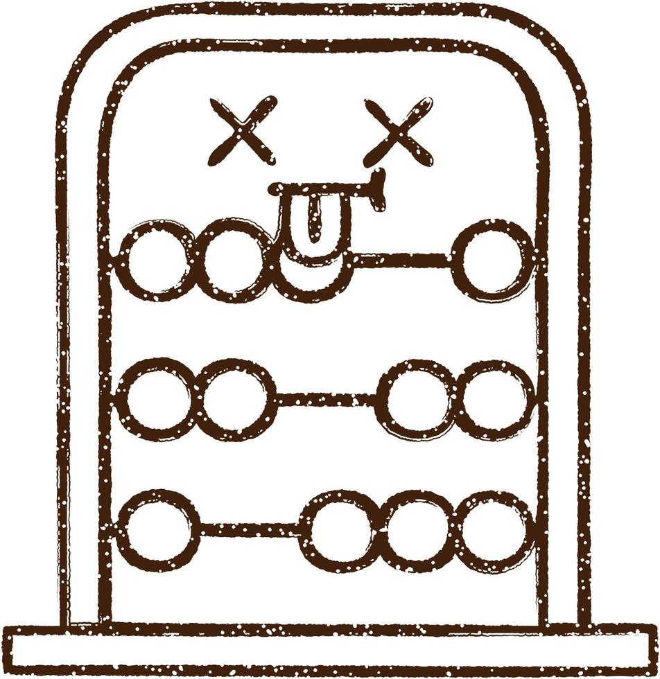 Abacus Charcoal Drawing vector