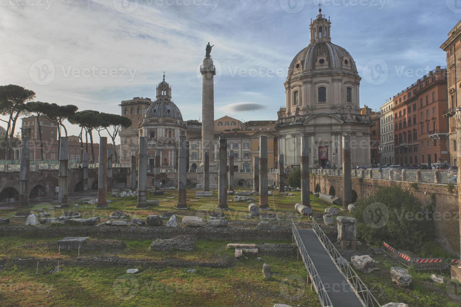 Rome antique market place near imperial forums photo