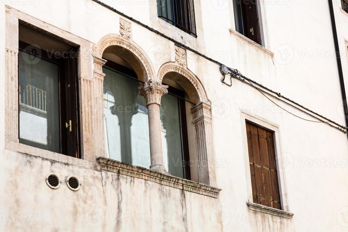 wall of medieval palazzo in Vicenza photo