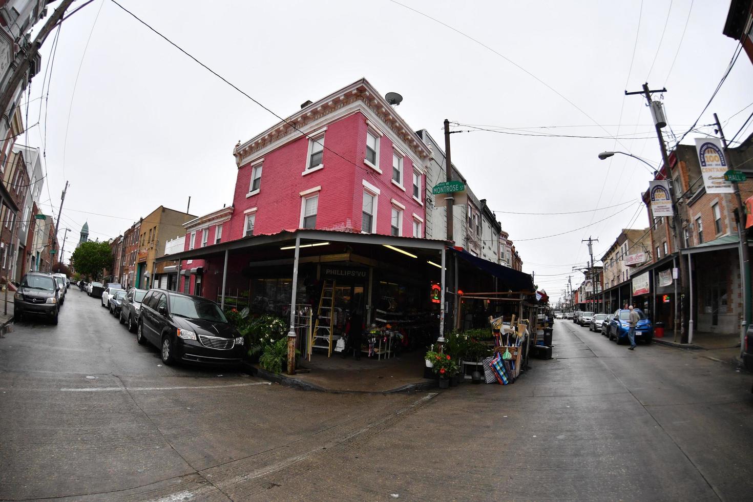 PHILADELPHIA, USA - APRIL 24 2017 - philadelphia little italy district with shops and restaurants photo